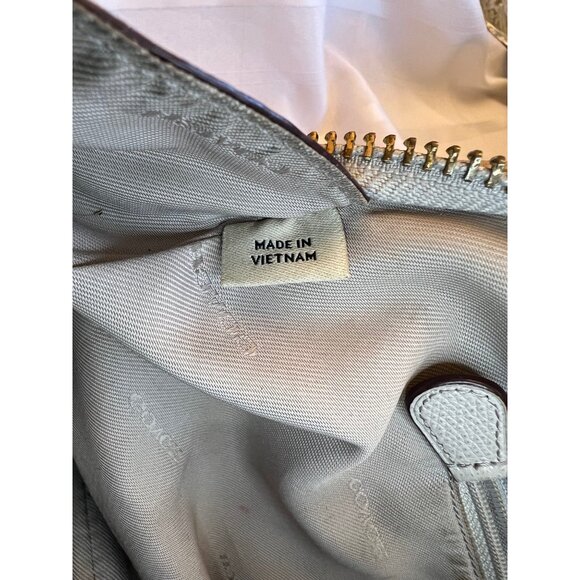 Coach Beige Crossgrain Leather Street Prince Satchel Top Handles 14 in X 11 in - Picture 11 of 14